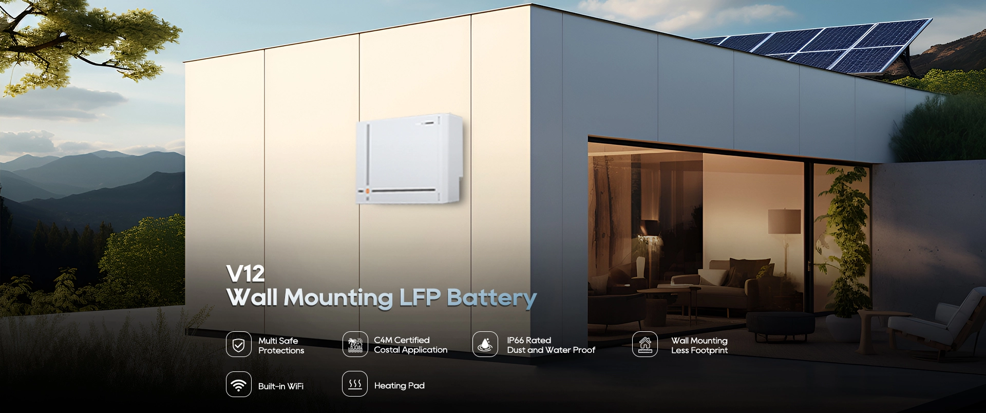 V12 Wall Mounting LFP Battery