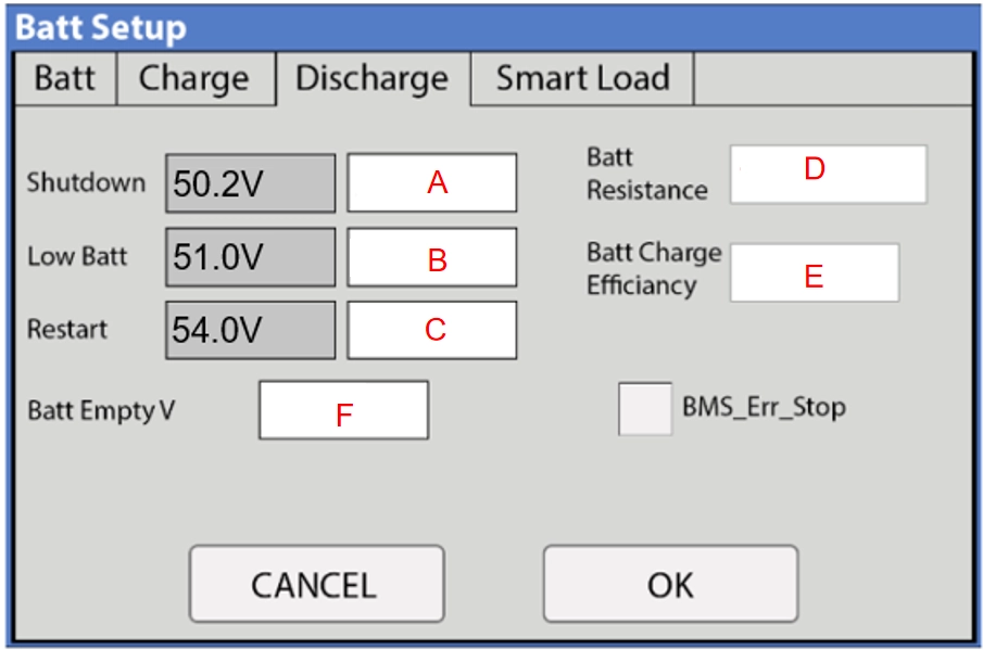 Click the Discharge