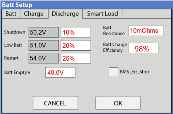 Click the Discharge